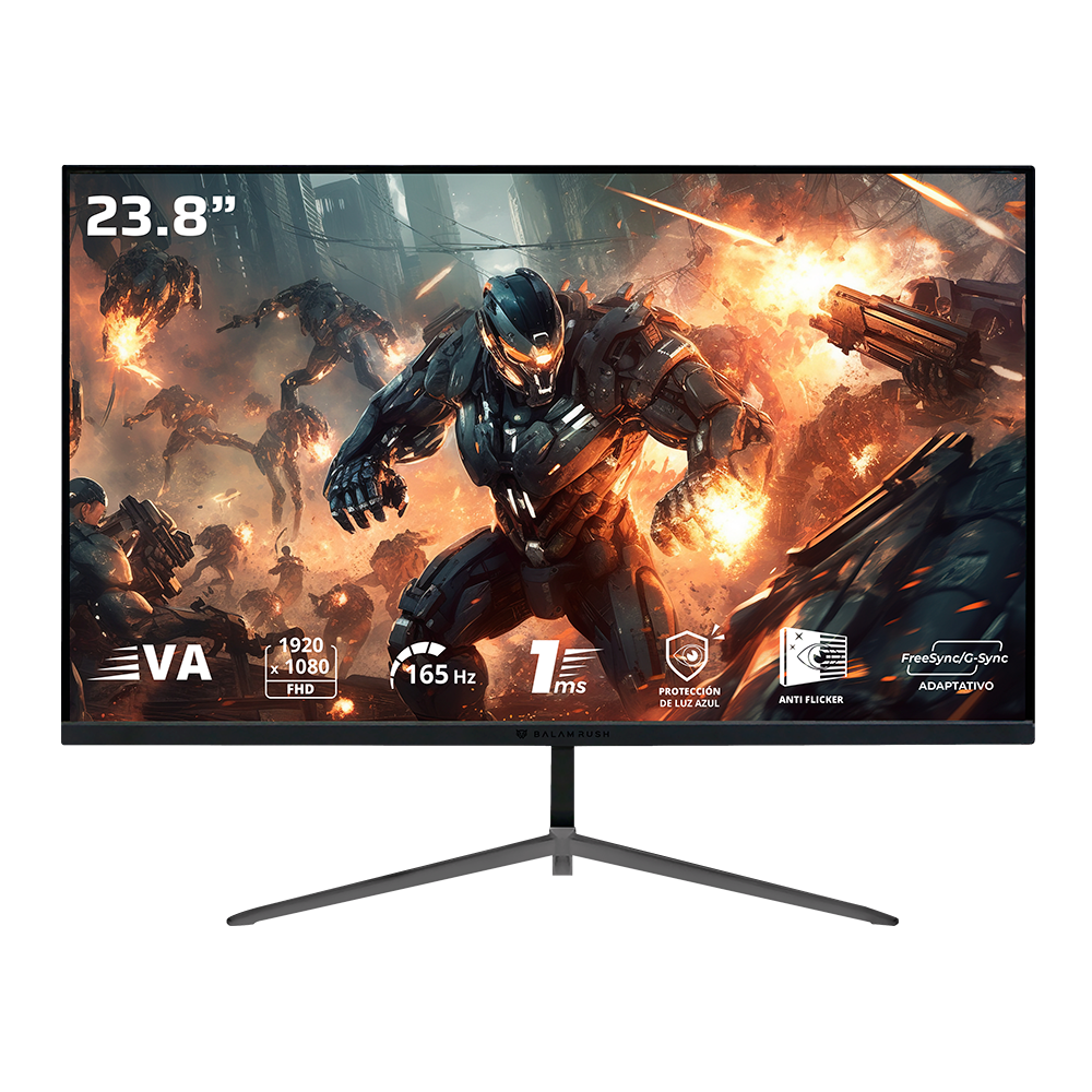 Monitor Gamer Balam Rush BR-932417 23.8", 1920x1080 Full HD, 144Hz, HDMI/DisplayPort, Negro
