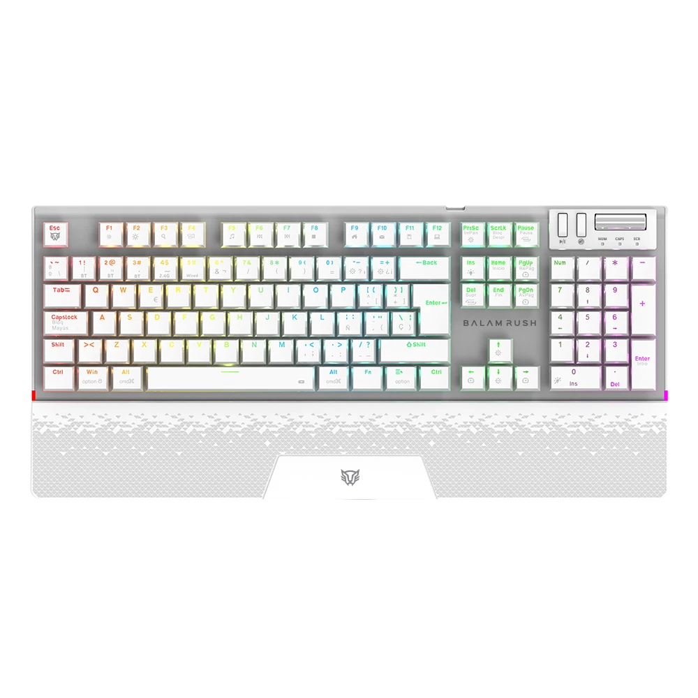 Kit Teclado y Mouse Balam Rush MK455, Blanco