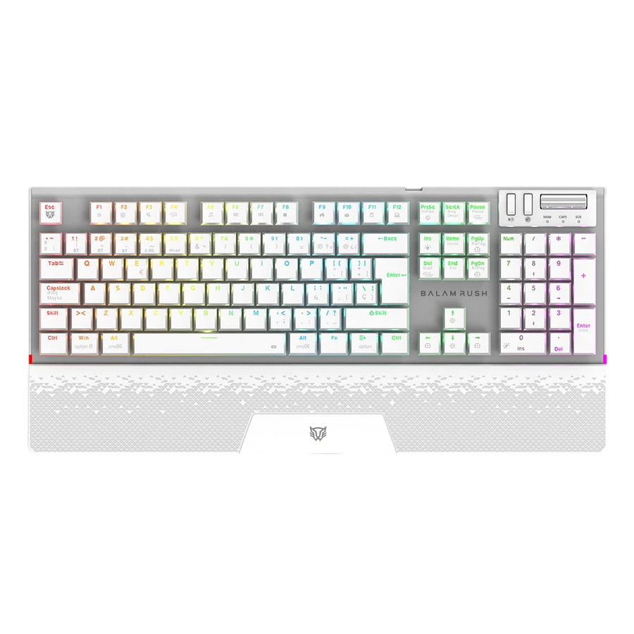 Kit Teclado y Mouse Balam Rush MK455, Blanco