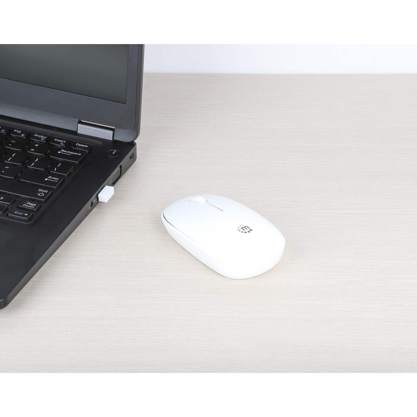Mouse MANHATTAN 190329 Optico Inalambrico, Blanco