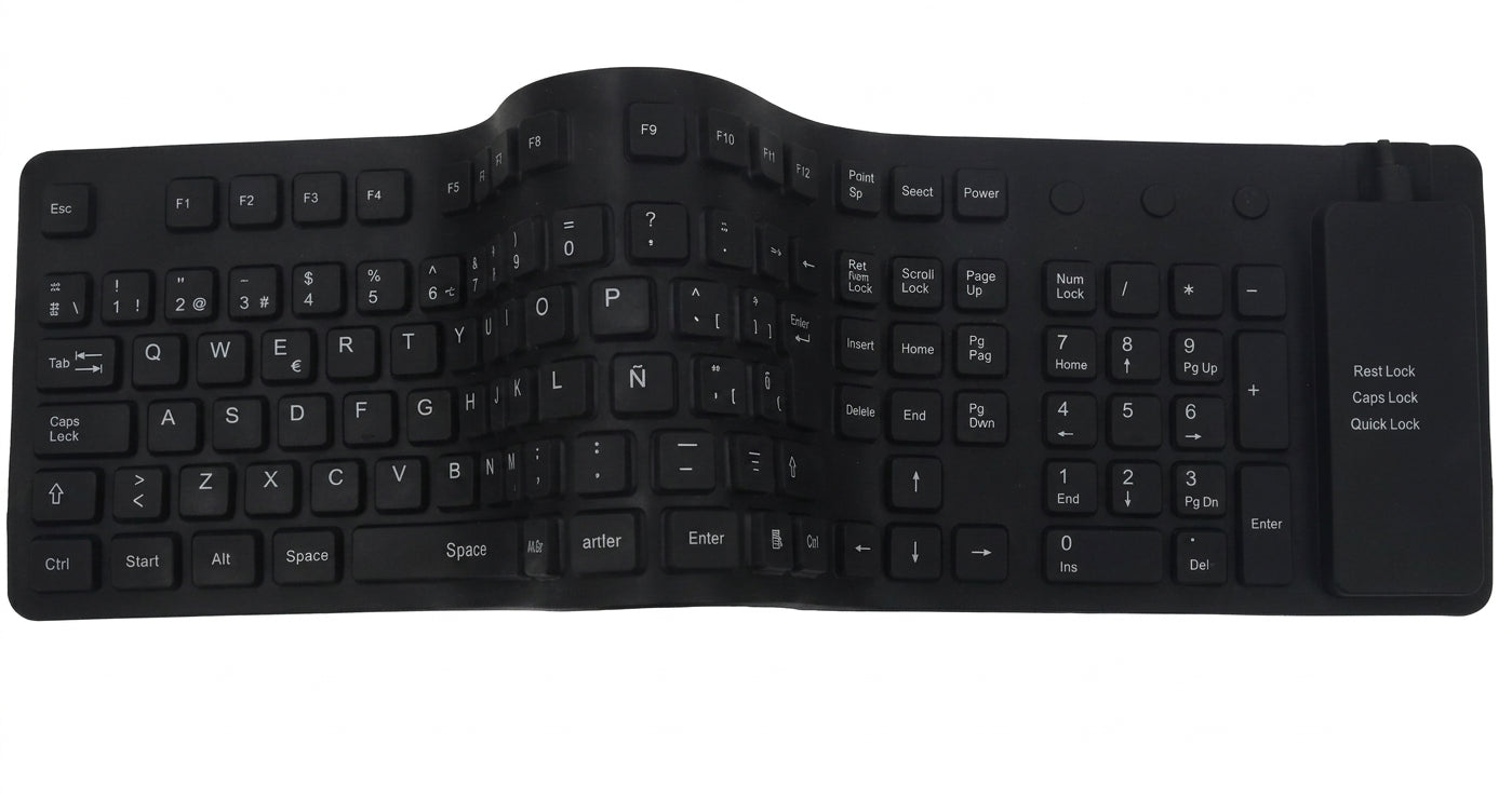 Teclado BROBOTIX 801935, USB, Negro