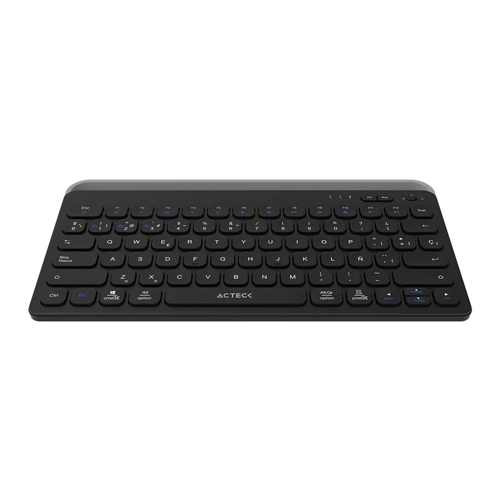 Teclado ACTECK TI737 Inalámbrico, Bluetooth 5.1/Dongle 2.4 MHz, Negro