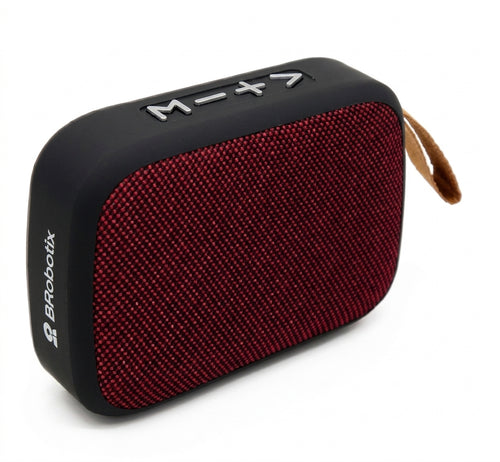 Bocina BROBOTIX 136476 Bluetooth, Inalámbrica, USB/Micro USB, Rojo