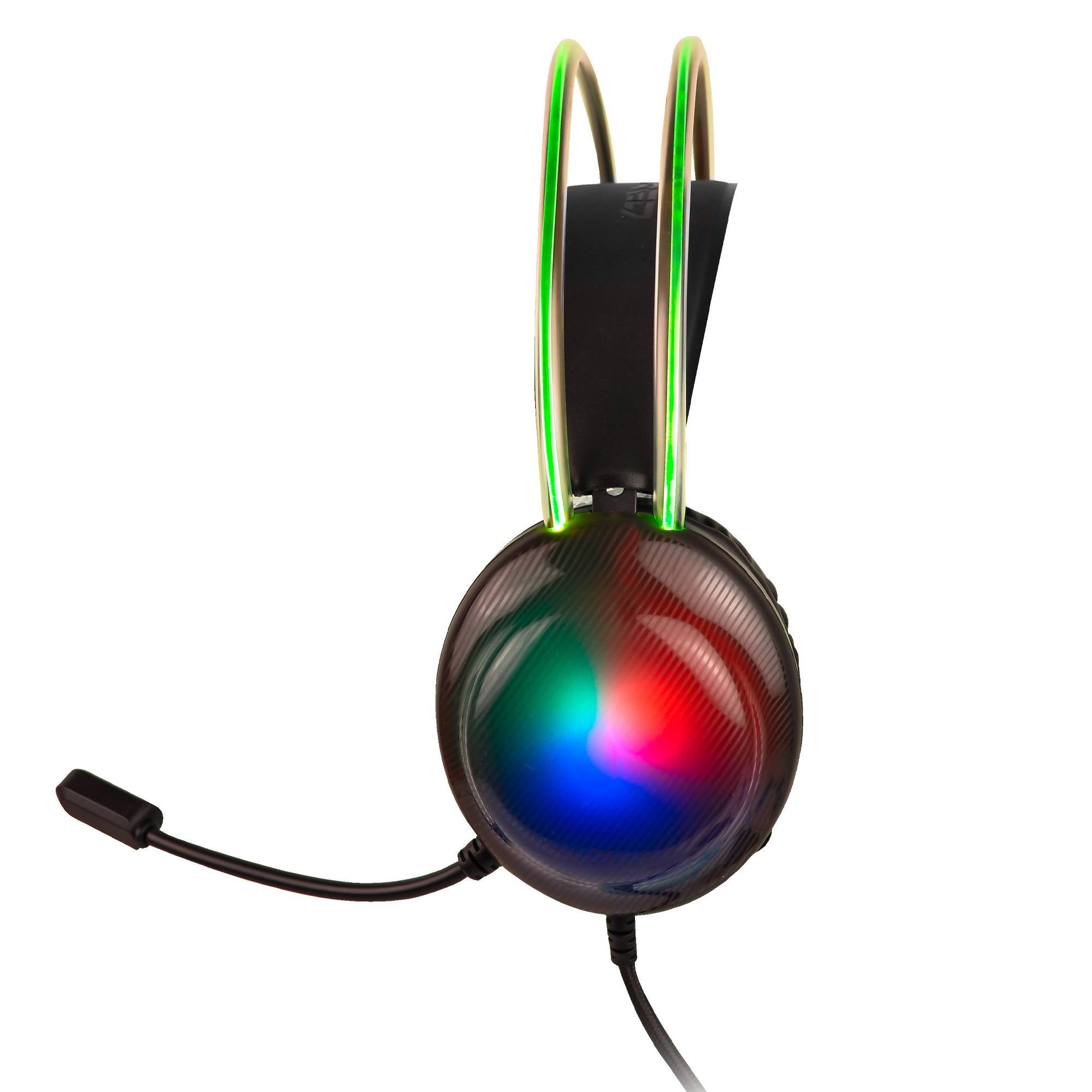 Headset Gamer PERFECT CHOICE V-930730, Negro
