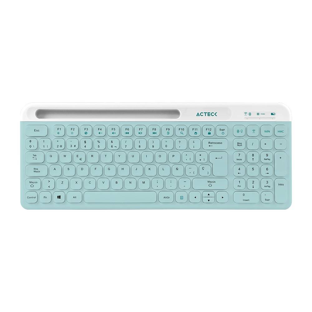 Kit Teclado y Mouse ACTECK MK720 Inalámbrico Bluetooth, Azul