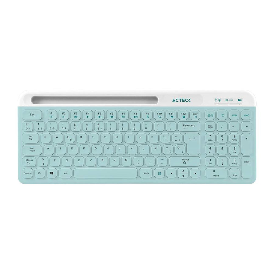 Kit Teclado y Mouse ACTECK MK720 Inalámbrico Bluetooth, Azul