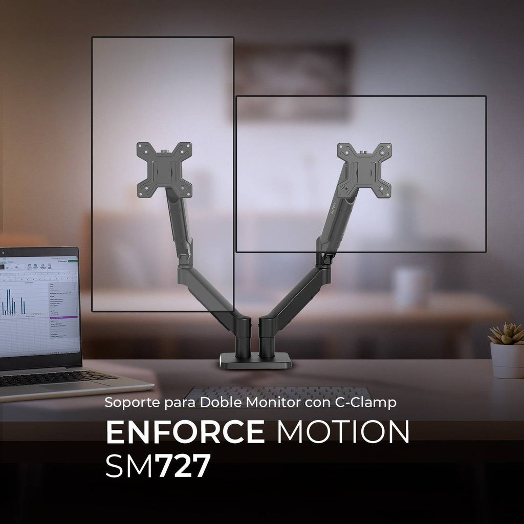 Soporte para Monitor ACTECK ENFORCE MOTION SM727, Negro