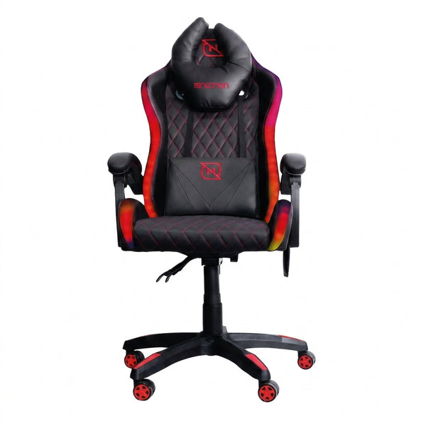 PC Gamer Silla Gamer NECNON NSG-RGB-1, Negro/Rojo - México