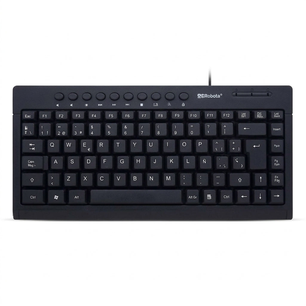 Teclado BROBOTIX 963067, USB, Negro