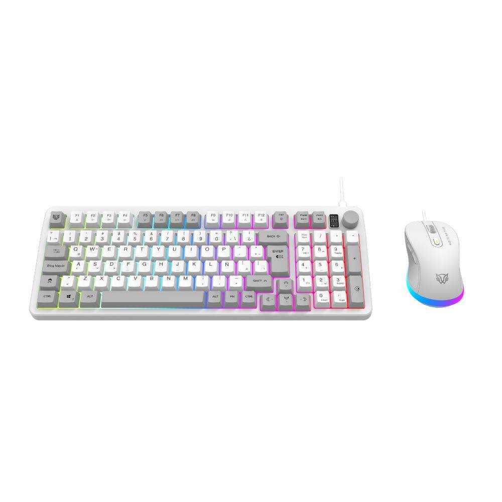 Kit Teclado y Mouse Balam Rush KG515 Alambrico, Blanco
