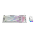 Kit Teclado y Mouse Balam Rush KG515 Alambrico, Blanco