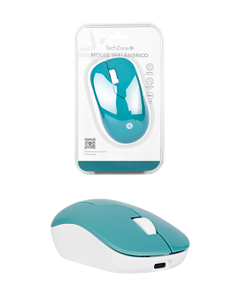 Mouse TECHZONE TZACMOI40 Inalámbrico, 1200 DPI, Verde