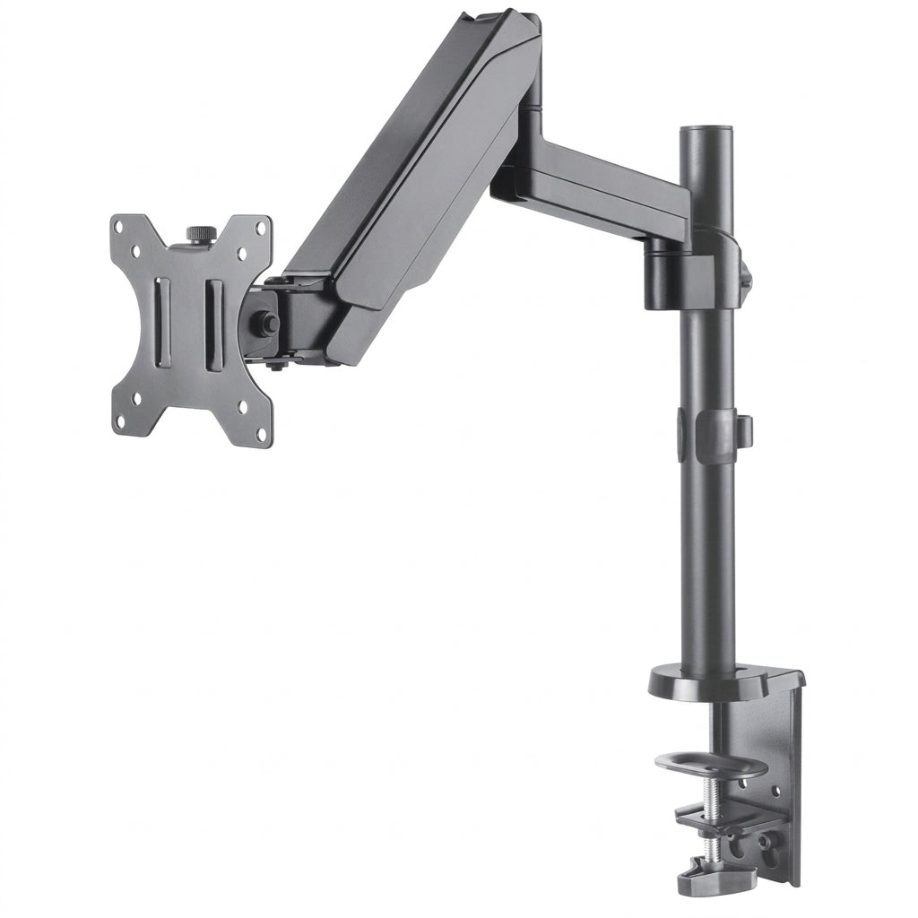 Soporte para Monitor MANHATTAN con pistón a gas,Soporta un monitor de 17 17", 100 x 100, Gris