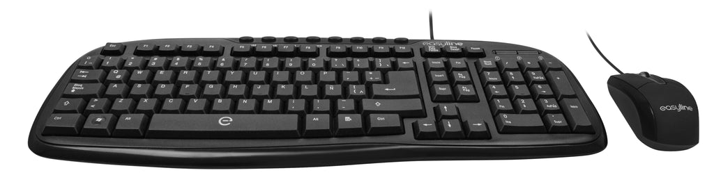 Kit Teclado y Mouse Easy Line Balance, 102 teclas, 1000 DPI, Negro