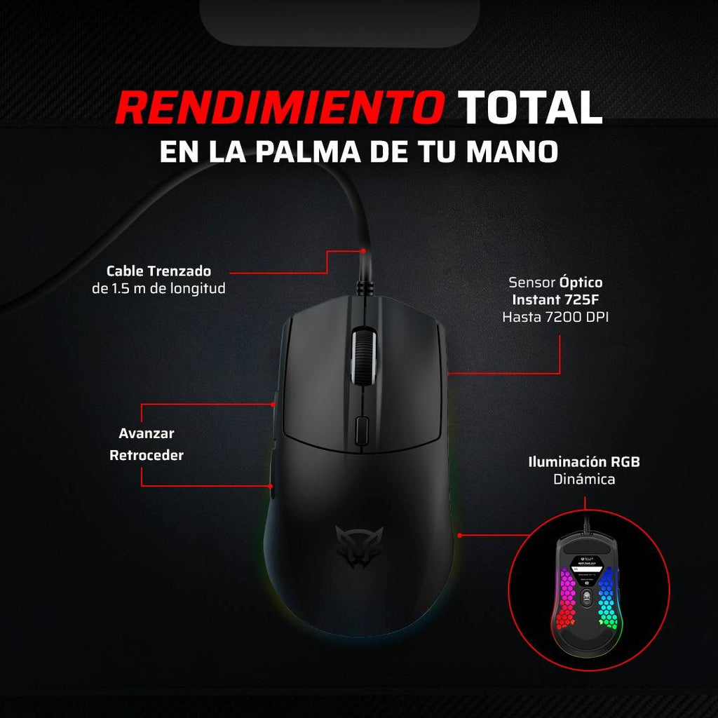 Mouse Gamer Balam Rush DRIFT PLUS MG3, USB A, Negro