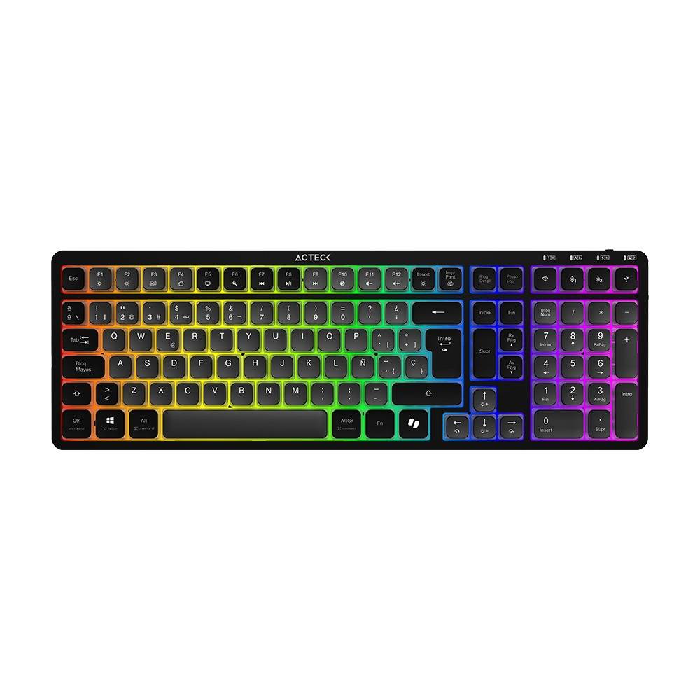 Teclado ACTECK TI790 Inalámbrico, Bluetooth, Negro