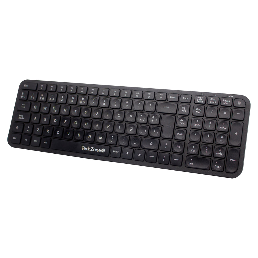 Kit Teclado y Mouse TECHZONE TZCOMBINA05 Inalámbrico, USB, Negro