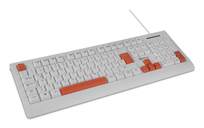 Teclado GETTTECH GGK-ESMWR-02-WH, Blanco