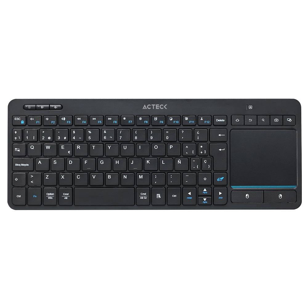 Teclado ACTECK TI707 Inalámbrico, 2.4 MHz/Bluetooth, Negro