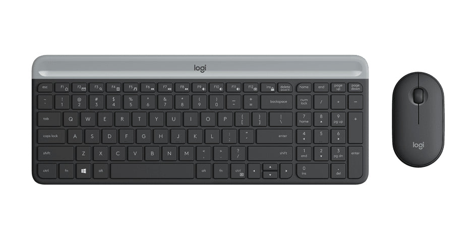 Kit Teclado y Mouse LOGITECH MK470 Curvo, Negro