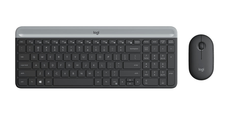 Kit Teclado y Mouse LOGITECH MK470 Curvo, Negro