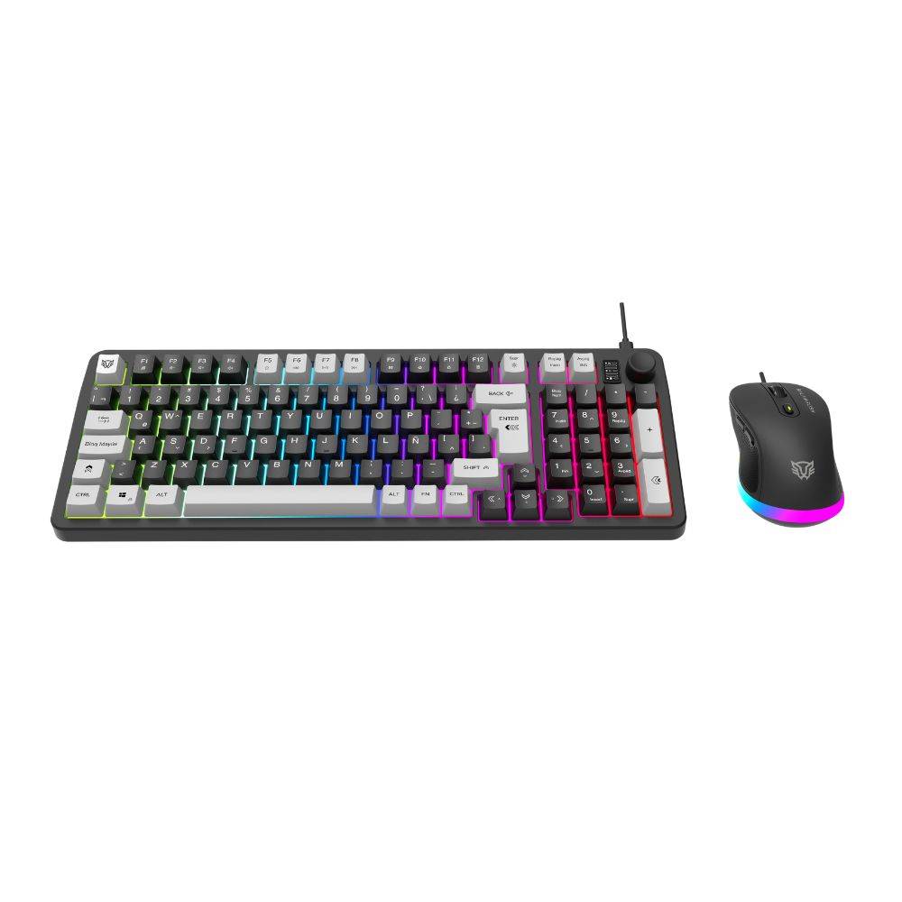Kit Teclado y Mouse Balam Rush KG515, Negro