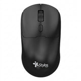 Mouse Stylos STPMOI7B Inalámbrico Recargable, 1600 DPI, USB Nano 2.4GHz, Negro