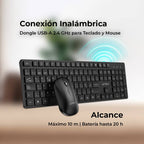 Kit Teclado y Mouse ACTECK CREATOR VANTAGE AERO MK555 VA, Negro