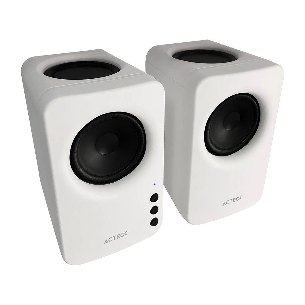 Bocinas ACTECK BS475, Bluetooth/Auxiliar, Blanco