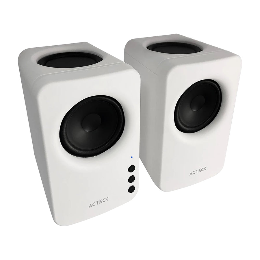 Bocinas ACTECK BS475, Bluetooth/Auxiliar, Blanco