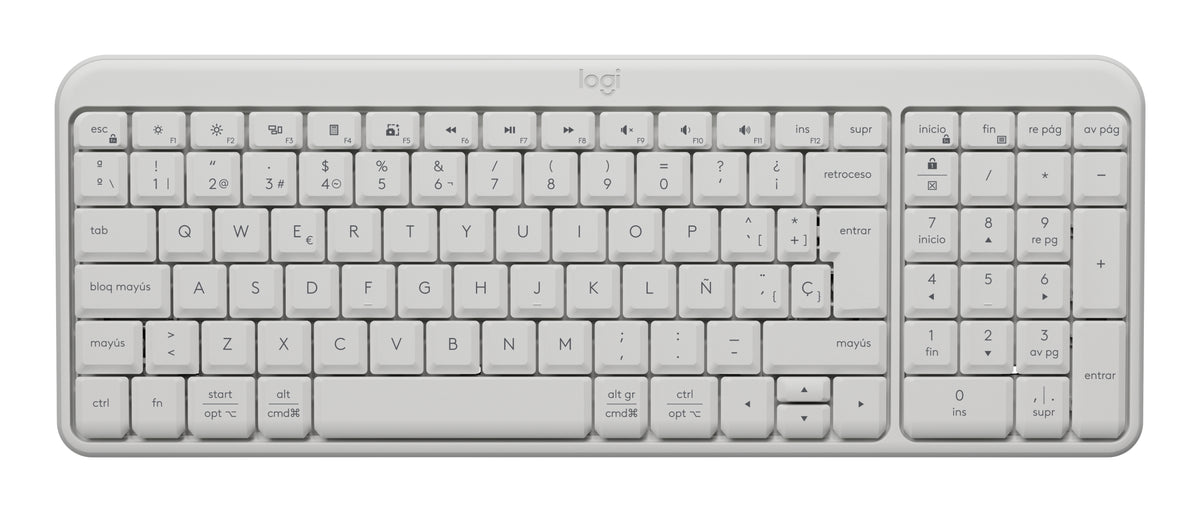 Teclado LOGITECH K250 LED, Blanco