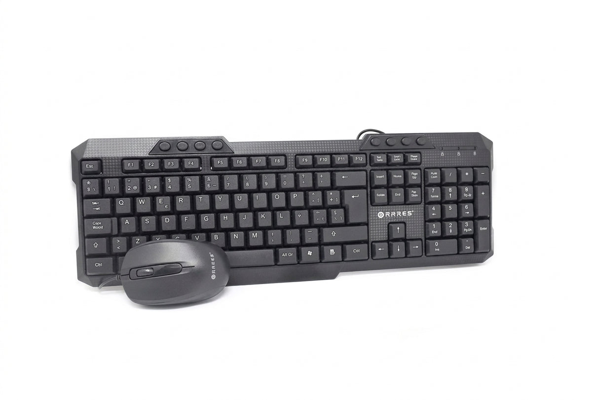 Kit Teclado y Mouse Naceb Technology NA-618N, Negro