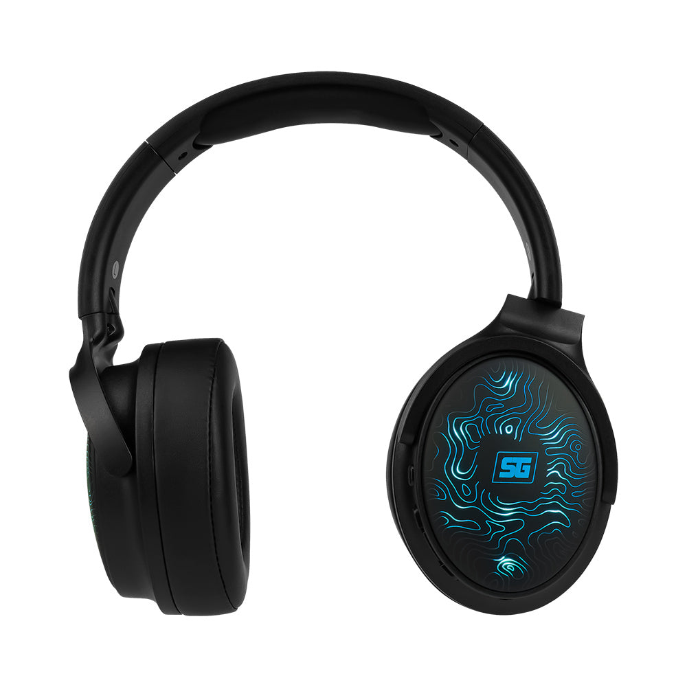 Headset VORAGO HPB-401 LED, Bluetooth 5.3/micro SD/3.5MM, Negro/LED