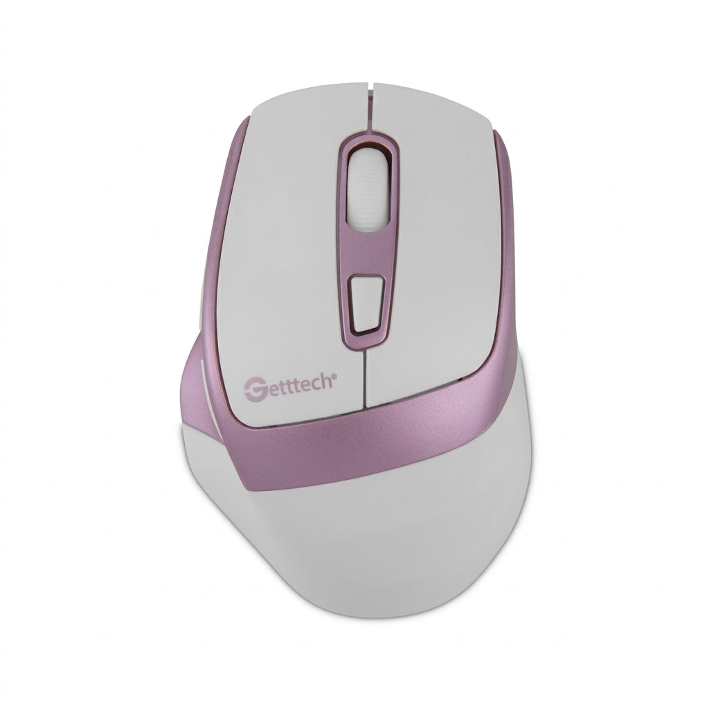 Mouse GETTTECH GGM-STDBW-01-PK, Inalámbrico, 7200 DPI, Rosa