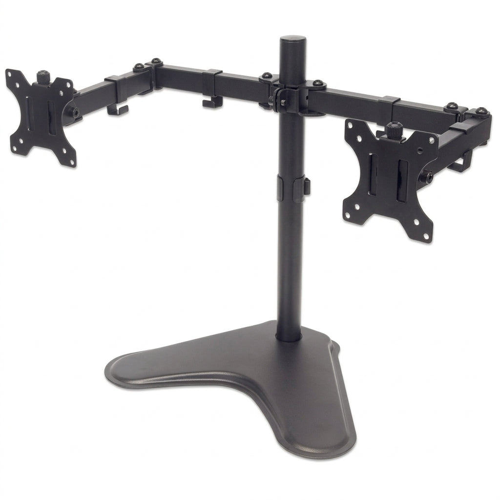 Soporte para Monitor MANHATTAN Movimiento con brazos de doble articulación 13", 100 x 100, Negro