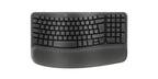 Teclado LOGITECH Wave Keys LED Curvo, Grafito