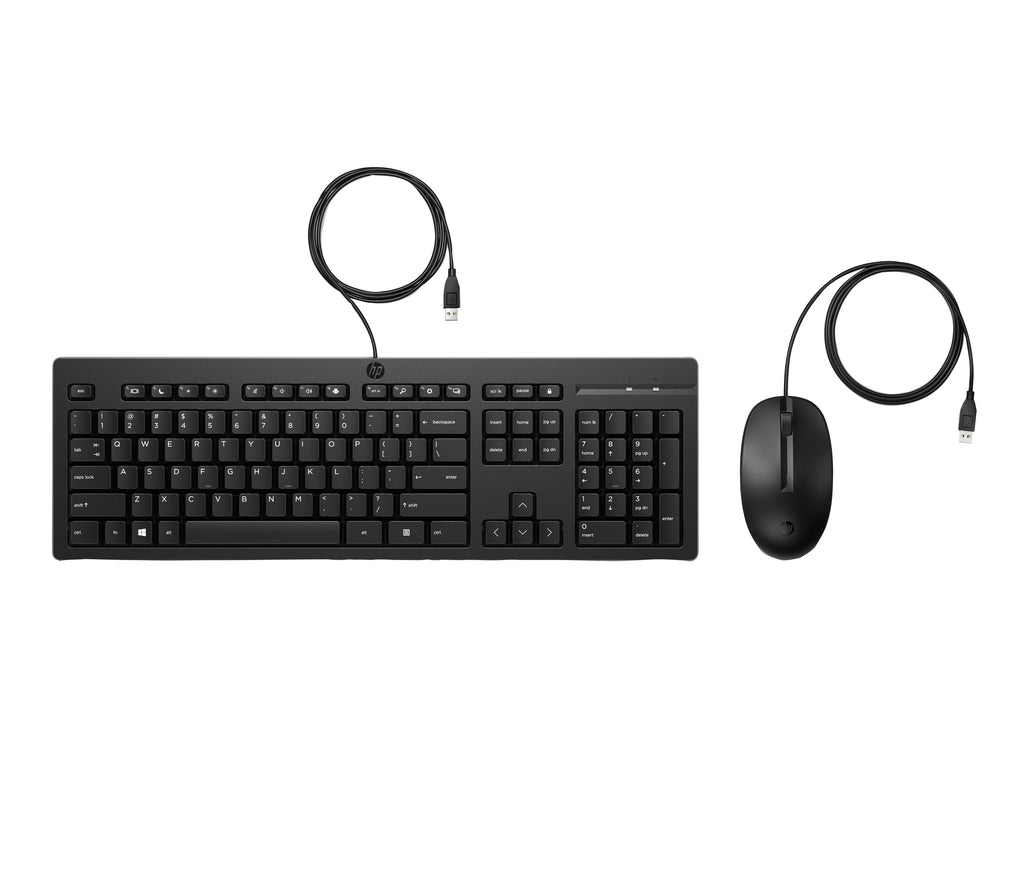 Kit Teclado y Mouse HP HP 225 83.9", 436 x 138, USB tipo A con cable, Negro