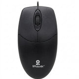 Mouse BROBOTIX 497202 Óptico, Alámbrico, USB, Negro