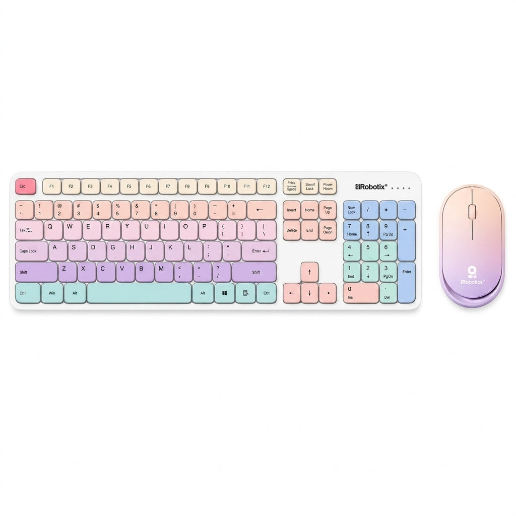 Kit Teclado y Mouse BROBOTIX 406986 Inalámbrico, Bluetooth/Radiofrecuencia, 2.4MHz