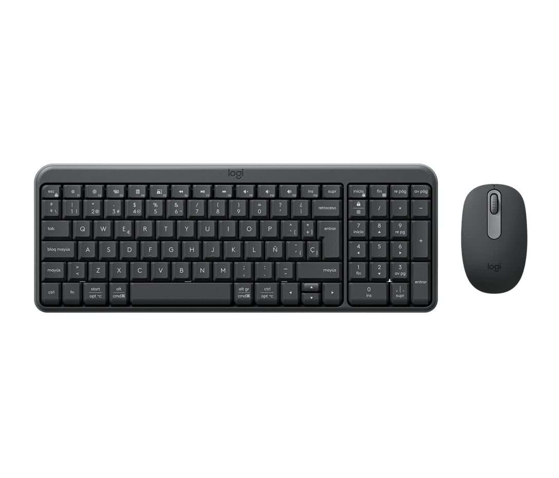 Kit Teclado y Mouse LOGITECH MK250 920-013513 LED, Negro