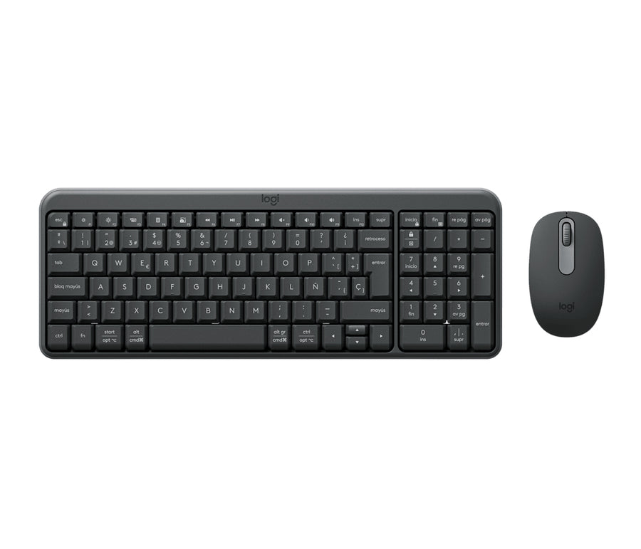 Kit Teclado y Mouse LOGITECH MK250 920-013513 LED, Negro