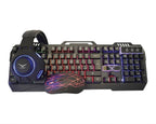 Kit Teclado y Mouse Gamer Naceb Gaming NA-0925, Alámbrico, USB, 2400 DPI