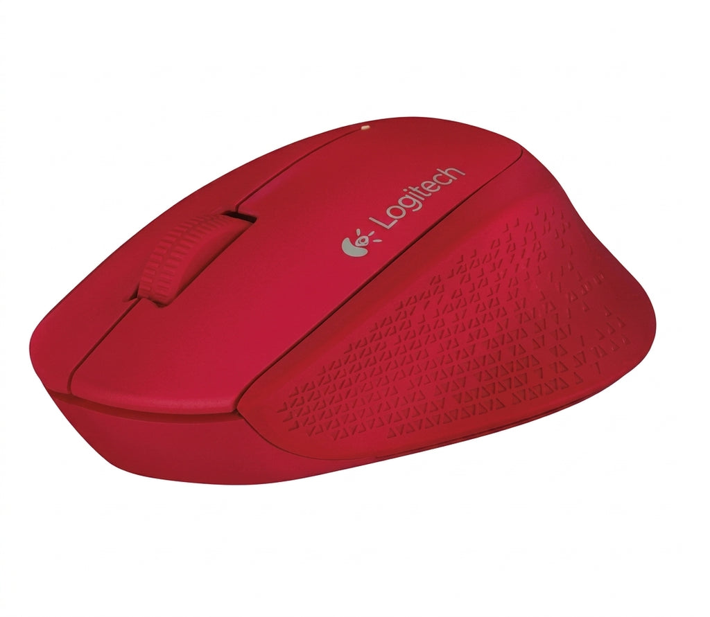 Mouse LOGITECH M280 Óptico, 1000 DPI, 3 botones, USB, Rojo