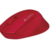 Mouse LOGITECH M280 Óptico, 1000 DPI, 3 botones, USB, Rojo