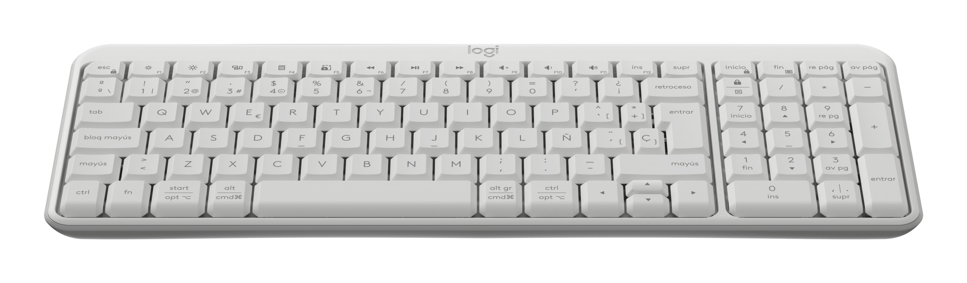 Teclado LOGITECH K250 LED, Blanco
