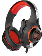 Headset Gamer NECNON NBHG-VIPER LED, Rojo