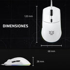 Mouse Gamer Balam Rush DRIFT PLUS MG3, USB A, Blanco
