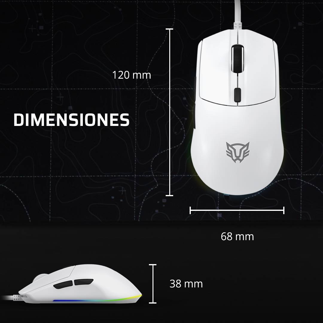 Mouse Gamer Balam Rush DRIFT PLUS MG3, USB A, Blanco