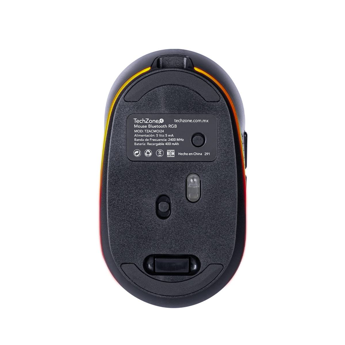 Mouse TECHZONE THUNDER Inalámbrico, Bluetooth, 3200 DPI, Negro