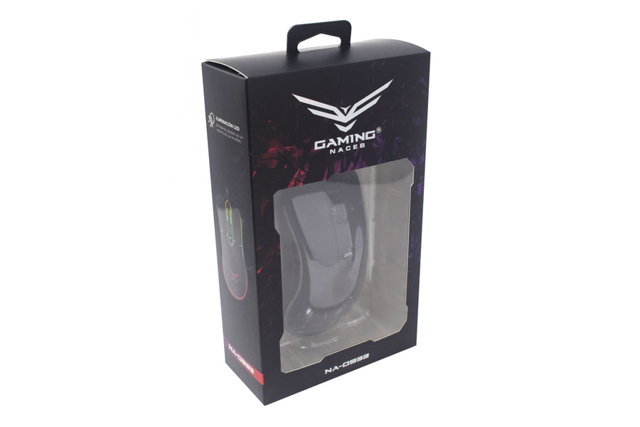 Mouse Gamer Naceb Gaming NA-0933, Rainbow